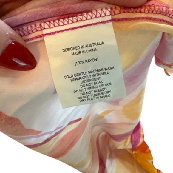 Anthropologie Abel The Label Rumi Maxi Dress Halter Tie Back Sz S Floral Bright - Picture 10 of 10